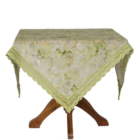 April Cornell Tablecloth Jacob's Court Linen 54x54 - Picture 4 of 4